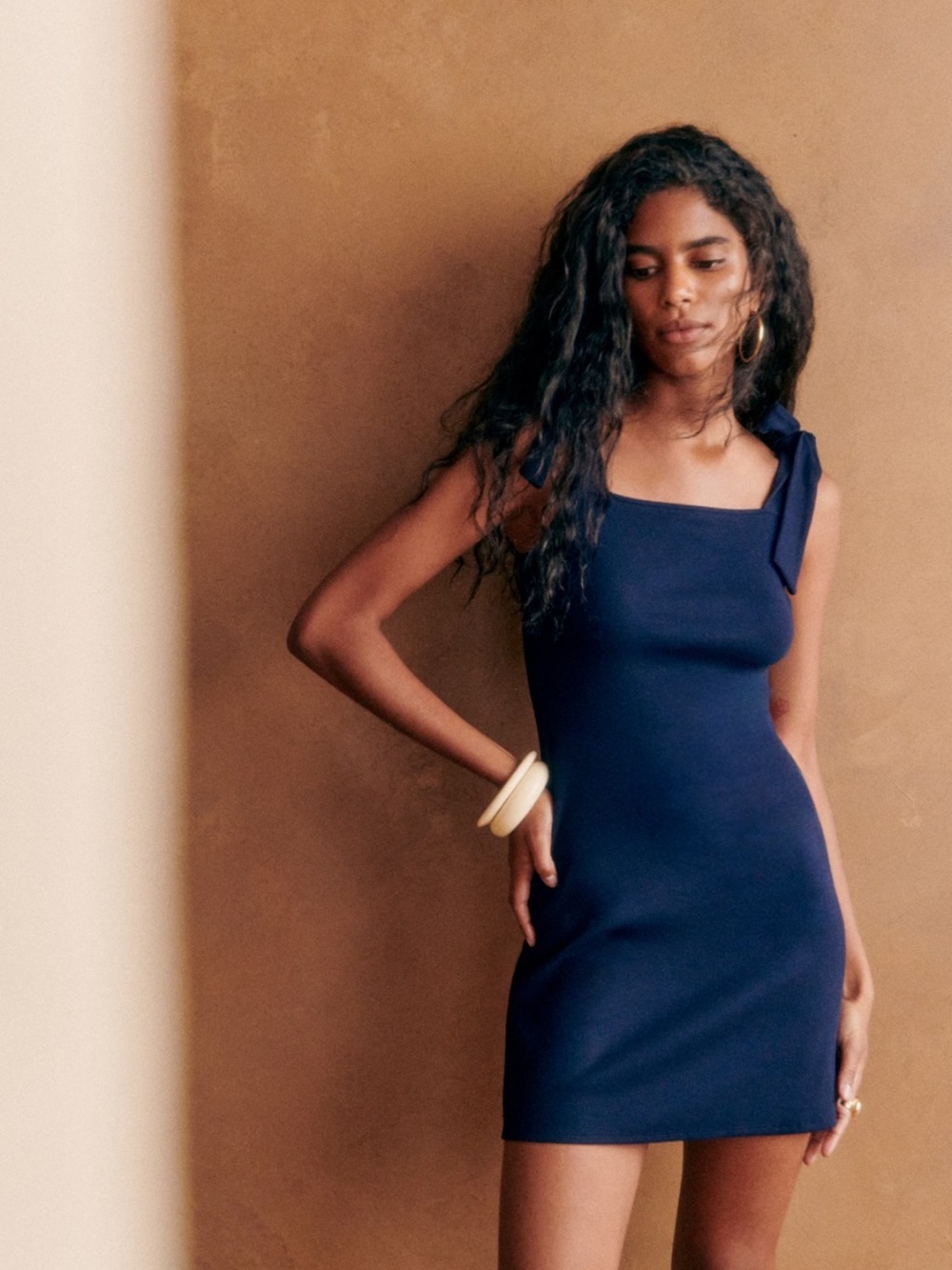NWT. Sezane. Navy Evie Dress. Size Small.